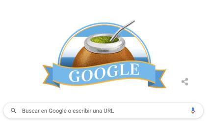 El saludos de Google en el Día de la  Independencia
