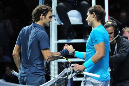 El sauldo con Federer, post victoria de Rafa
