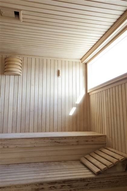 El sauna, sólo se encuentra en edificios de categoría