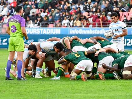 El scrum fue uno de los puntos altos del equipo que conduce Nicolás Fernádez Miranda ante Sudáfrica