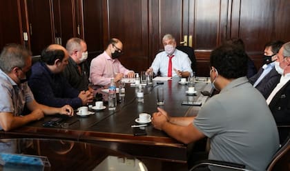 El secretario de Comercio Interior, Roberto Feletti, en la reunión con industriales molineros y panaderos