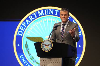 El secretario de Defensa de Estados Unidos, Pete Hegseth, en la Universidad Purdue Fort Wayne, el miércoles 12 de noviembre de 2025, en Fort Wayne, Indiana
