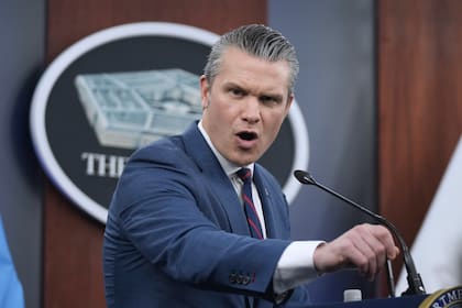 El secretario de Defensa de Estados Unidos, Pete Hegseth, en el Pentágono.