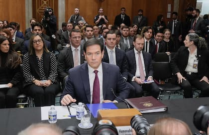 El secretario de Estado de Estados Unidos, Marco Rubio, en una audiencia ante la Comisión de Relaciones Exteriores del Senado, el 28 de enero de 2026, en Washington.