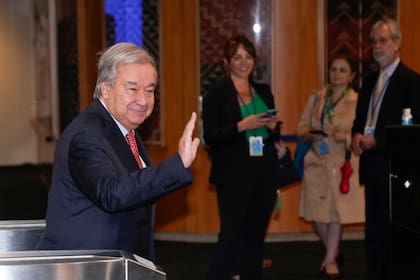 El secretario de Naciones Unidas, Antonio Guterres, llega a la cumbre de la Agenda 2030 de Desarrollo Sostenible en la sede de Naciones Unidas, el 18 de septiembre de 2023