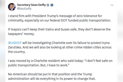 El secretario de Transporte advirtió sobre las consecuencias de la criminalidad en EE.UU.