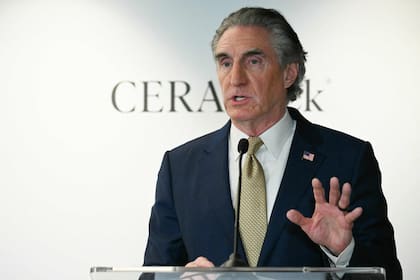 El secretario del Interior norteamericano, Doug Burgum, en CERAWeek, en Houston.