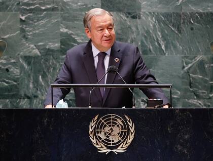 El secretario general de la ONU, Antonio Guterres, en la Asamblea General