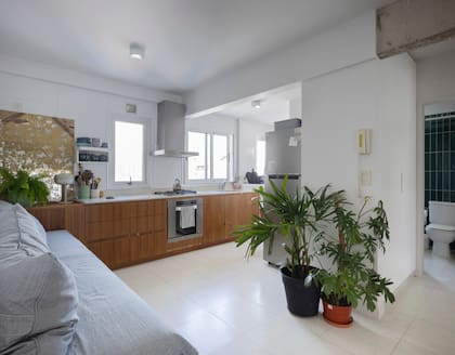 El sector de la cocina. Mosaico Granítico (Quadri). Luminarias (Huup Iluminación).