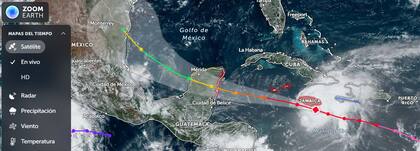 El seguimiento en tiempo real del huracán Beryl a través de Zoom Earth