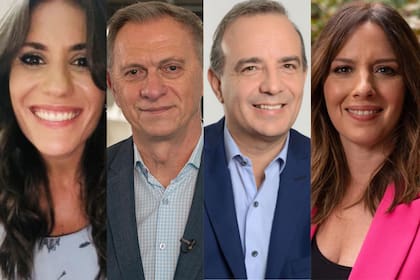 El segundo debate tendrá sus propios moderadores (de izquierda a derecha: Mariana Verón, Marcelo Bonelli, Sergio Roulier y Soledad Larghi)
