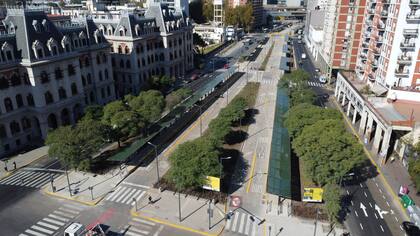 El segundo tramo del metrobús del Bajo completa la primera etapa, desde Retiro hasta Paseo Colón e Independencia
