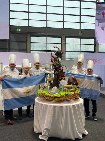 El seleccionado argentino junto a su presentación final