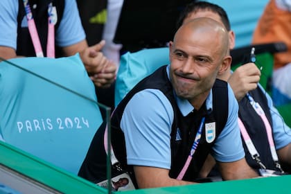 El seleccionador argentino Javier Mascherano hace un gesto durante el encuentro ante Marruecos en el Grupo B del torneo olímpico en los Juegos de París 2024