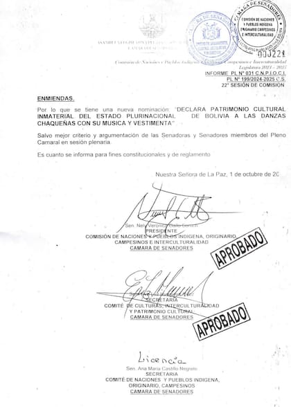 El Senado de Bolivia declaró “patrimonio cultural” de ese país a la chacarera, el gato, el escondido, sus bailes y vestimentas