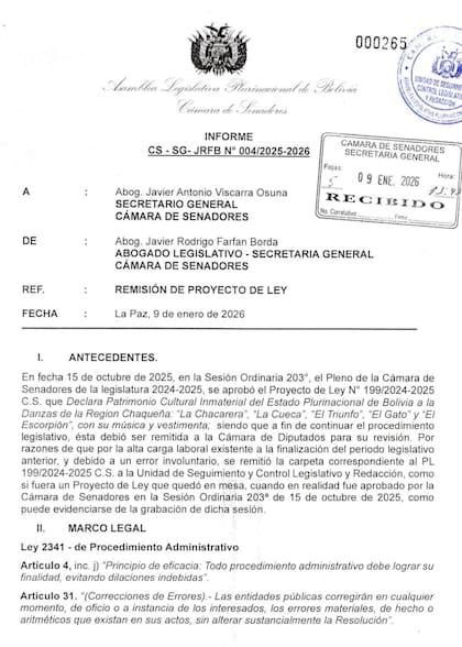 El Senado de Bolivia declaró “patrimonio cultural” de ese país a la chacarera, el gato, el escondido, sus bailes y vestimentas