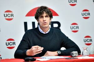 El senador Martín Lousteau, presidente del comité nacional de la UCR