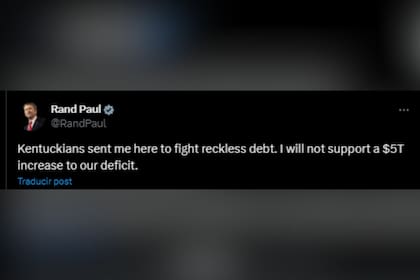 El senador por Kentucky se pronunció acerca del "gran y hermoso proyecto de ley" propuesto por Trump