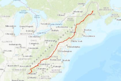 El sendero de los Montes Apalaches