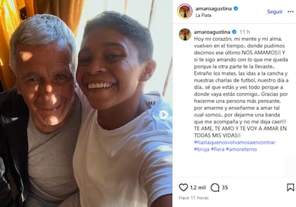 El sentido mensaje de Agustina Amaro para Juan Ramón Verón