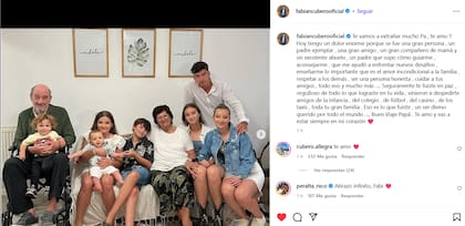 El sentido mensaje de despedida de Fabián Cubero a su papá (Foto: Captura Instagram @faciancuberooficial)