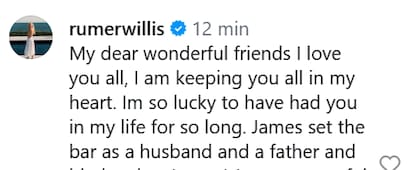 El sentido mensaje de Rumer Willis tras la muerte de Van der Beek