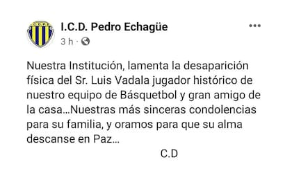 El sentido mensaje que le dedicó el club