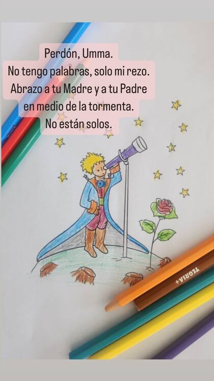 El sentido posteo de Benjamín antes de su reflexión sobre su hijo, en referencia a Umma, la pequeña que fue asesinada en Lomas de Zamora