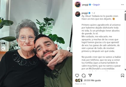 El sentido posteo de Diego Poggi para su abuela Mary
