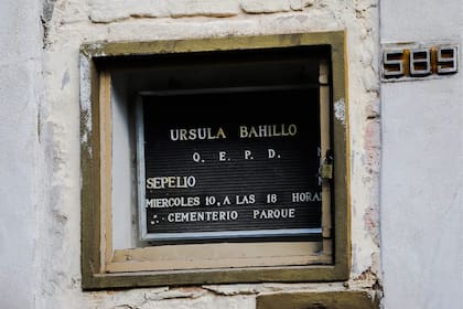 El sepelio de Úrsula Bahillo, en la localidad de Rojas