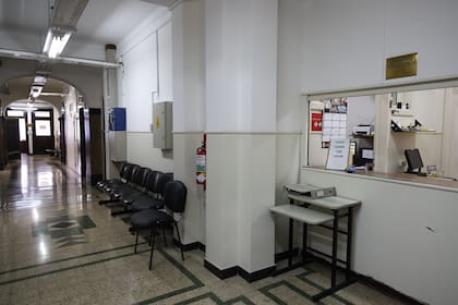 El séptimo piso del Tribunal Nacional del Trabajo, vacío por el paro