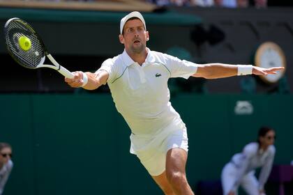 El serbio Novak Djokovic en la final de Wimbledon.