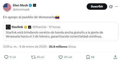 El servicio gratuito para los venezolanos estará disponible hasta el 3 de febrero