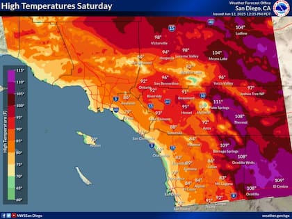 El Servicio Meteorológico Nacional advirtió que en Death Valley, California, las temperaturas podrán escalar hasta los 120 °F (49 °C)