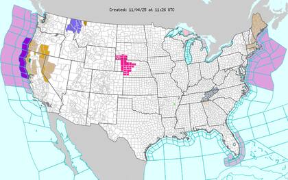 El Servicio Meteorológico Nacional anticipa que el río atmosférico descargará precipitaciones de moderadas a fuertes en el noroeste y norte de California