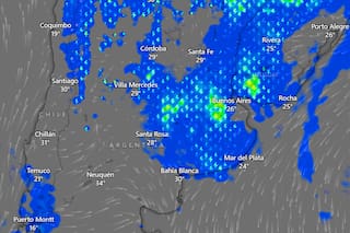 A qué hora llegan las tormentas a Buenos Aires hoy, lunes 23 de febrero