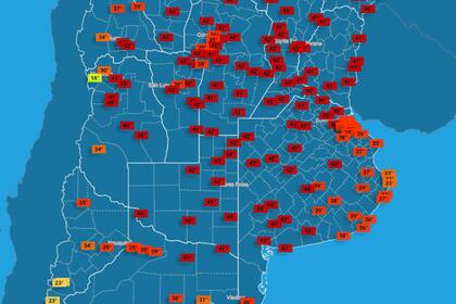 El Servicio Meteorológico Nacional emitió alertas por las altas temperaturas.