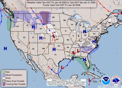 El Servicio Meteorológico Nacional (NWS) advirtió que este ciclón costero se fortalecerá rápidamente entre la noche del sábado y la madrugada del domingo