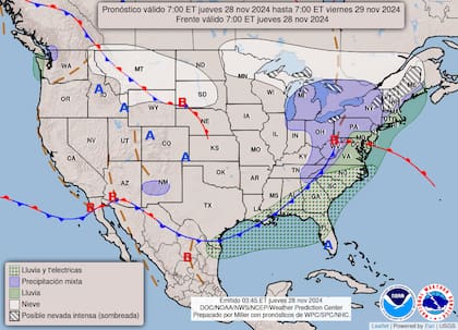 El Servicio Meteorológico Nacional recomendó evitar los viajes en áreas con nieve intensa y ráfagas de viento