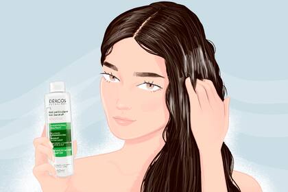 El shampoo Dercos DS es efectivo en el tratamiento de la caspa.