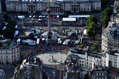 El show de la F1 en Trafalgare Square