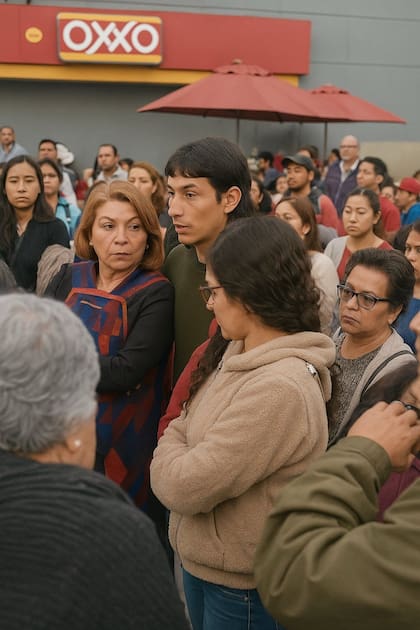 El sicario mientras se juntaba la multitud para escuchar a Uribe