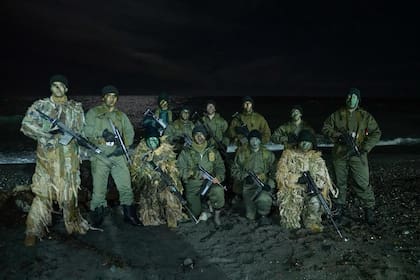 El simulacro de desembarco en las Islas Malvinas que se hace cada año en la vigilia de Río Grande