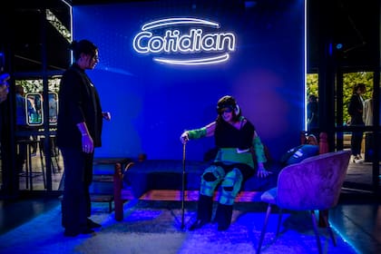 El simulador del "paso del tiempo en el cuerpo" que funcionó durante el lanzamiento.