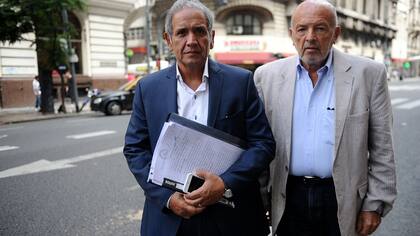 El líder de La Bancaria, Sergio Palazzo, y su segundo, Andrés Castillo