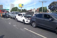 Un choque entre siete autos generó demoras en la General Paz