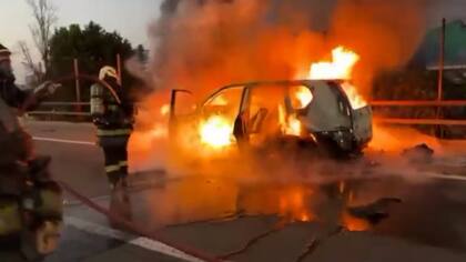 El siniestro ocurrió en la autopista 9 de Julio Sur, a la altura de la calle Suárez