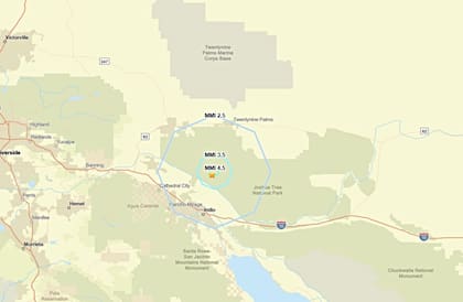 El sismo de este miércoles se produjo a las 12.30 hs menos de 20 km al noreste de Indio
