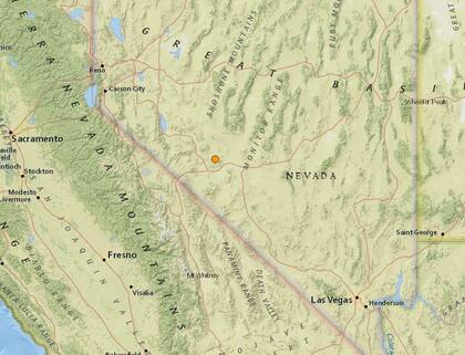 El sismo más fuerte de las últimas horas en territorio continental de Estados Unidos ocurrió cerca de la localidad de Mina, en Nevada