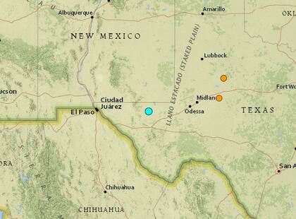El sismo más fuerte de las últimas horas en territorio continental de Estados Unidos ocurrió cerca de la localidad de Toyah, en Texas